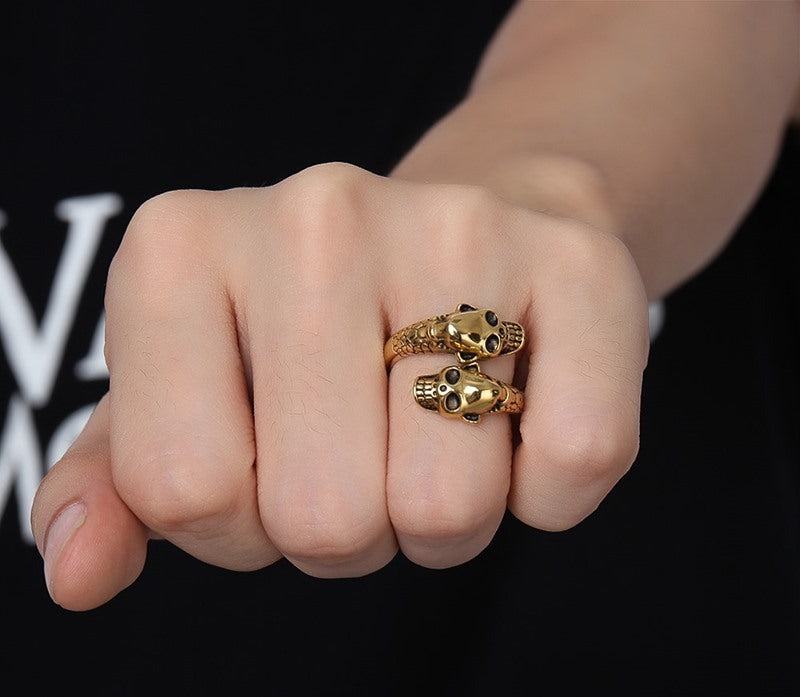 Inferno – Totenkopf-Ring aus Edelstahl
