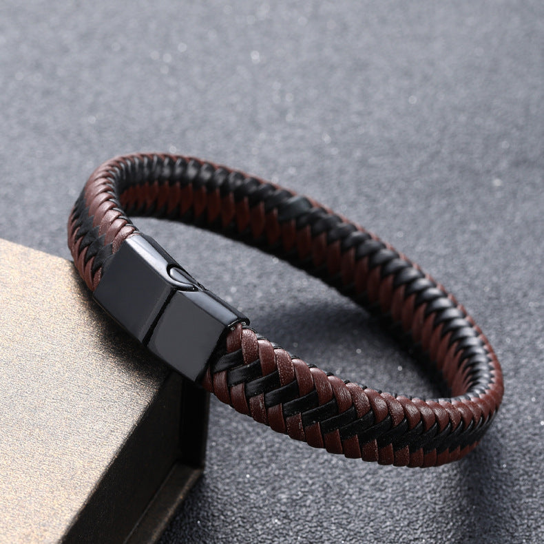 Valor – Geflochtenes Lederarmband