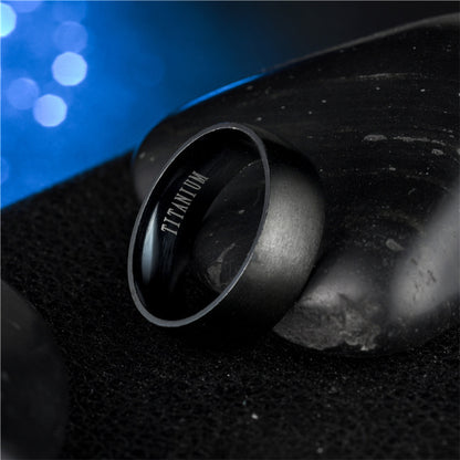 Obsidian – Schwarzer Edelstahlring