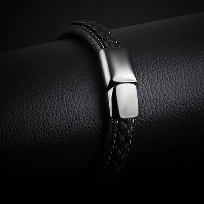 Ravel Lederarmband in Schwarz