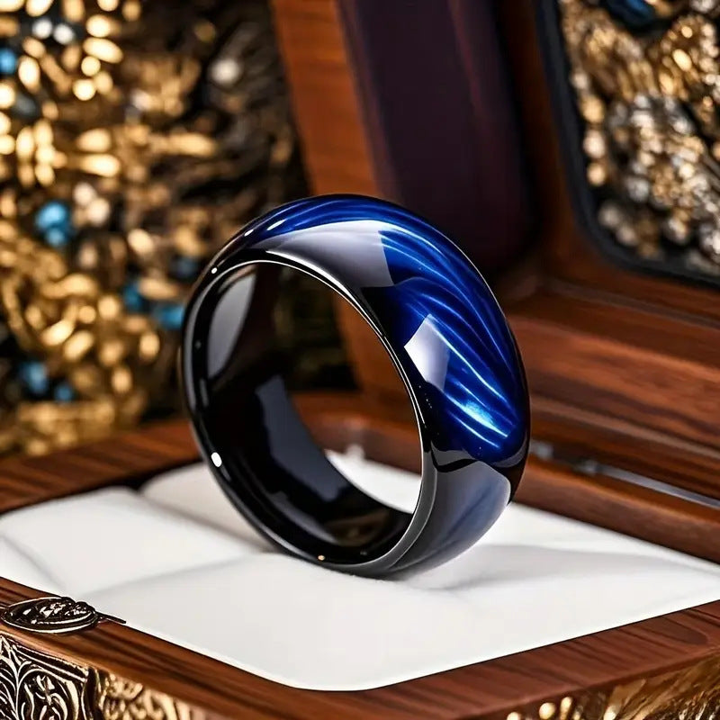 Steele – Schwarzer Edelstahlring (8 mm)