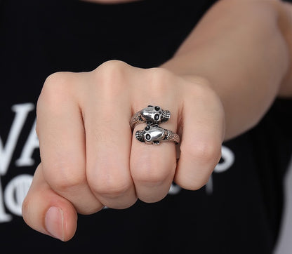 Inferno – Totenkopf-Ring aus Edelstahl