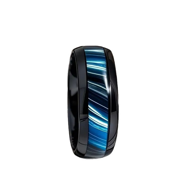 Steele – Schwarzer Edelstahlring (8 mm)